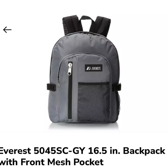 EVEREST NYLON GRAY BACKPACK - Picture 6 of 7